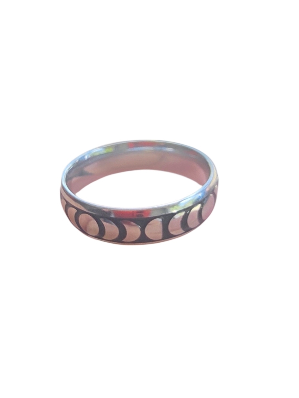 New Stainless Steel Moon Phase Band Ring Size 11 Unisex - Picture 2 of 3